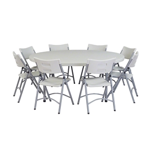 National Public Seating 71" Round Folding Table & Chairs Package btr, round, folding table, round folding table with chairs, table with chairs, table and chairs, banquet package