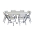 National Public Seating 71" Round Folding Table & Chairs Package - NPS-BT71R/1-602/8