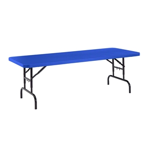 National Public Seating BTA-3072-04 30"x72" Height Adjustable Rectangular Folding Table, Blue bta3072, rectangle, folding table, 72x30