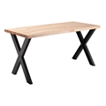 National Public Seating 30"x60" Collaborator Table with Maple Butcherblock Top, 30" High