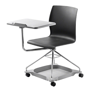 National Public Seating COGO-10 Chair on the Go, Black national public seating, chair on the go, mobile chair, rolling chair, mobile chair with arms, tablet arm chair, COGO