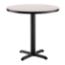 National Public Seating Café Table with X Base, 30" Round with HPL Top, 30" High (Particleboard Core/T-Mold) - NPS-CT13030XDPBTM