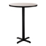 National Public Seating Café Table with X Base, 30" Round with HPL Top, 42" High (Particleboard Core/T-Mold) - NPS-CT13030XBPBTM