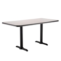 National Public Seating Café Table with T Base, 30"x48" Rectangle with HPL Top, 30" High