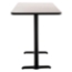 National Public Seating Cafe Table with T Base, 30"x60" Rectangle with HPL Top, 42" High (Particleboard Core/T-Mold) - NPS-CT23060TBPBTM