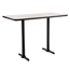 National Public Seating Café Table with T Base, 30"x48" Rectangle with HPL Top, 42" High (Particleboard Core/T-Mold) - NPS-CT23048TBPBTM