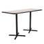 National Public Seating Café Table with X Base, 30"x72" Rectangle with HPL Top, 42" High (Particleboard Core/T-Mold) - NPS-CT23072XBPBTM