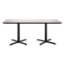 National Public Seating Café Table with X Base, 30"x72" Rectangle with HPL Top, 30" High (Particleboard Core/T-Mold) - NPS-CT23072XDPBTM