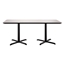 National Public Seating Café Table with X Base, 30"x72" Rectangle with HPL Top, 30" High (Particleboard Core/T-Mold) - NPS-CT23072XDPBTM
