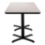 National Public Seating Café Table with X Base, 30"x72" Rectangle with HPL Top, 30" High (Particleboard Core/T-Mold) - NPS-CT23072XDPBTM