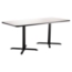 National Public Seating Café Table with X Base, 30"x72" Rectangle with HPL Top, 30" High (Particleboard Core/T-Mold) - NPS-CT23072XDPBTM
