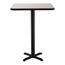 National Public Seating Café Table with X Base, 30" Square with HPL Top, 42" High (Particleboard Core/T-Mold) - NPS-CT33030XBPBTM