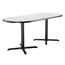 National Public Seating Café Table with X Base, 30"x72" Racetrack with HPL Top, 30" High (Particleboard Core/T-Mold) - NPS-CT43072XDPBTM