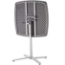 National Public Seating CTT3042 Cafe Time Adjustable-Height Table, Charcoal Slate Top/Silver Frame - NPS-CTT3042