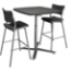 National Public Seating CTT3042 Cafe Time Adjustable-Height Table, Charcoal Slate Top/Silver Frame - NPS-CTT3042