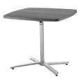 National Public Seating CTT3042 Cafe Time Adjustable-Height Table, Charcoal Slate Top/Silver Frame