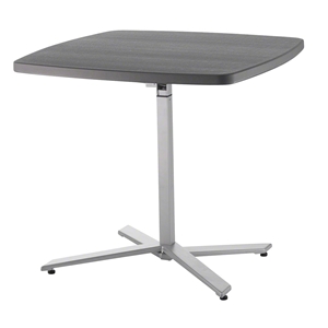 National Public Seating CTT3042 Cafe Time Adjustable-Height Table, Charcoal Slate Top/Silver Frame cafe time, cafe time tab;e, cafe table, high top cafe table, high top table, height adjustable table