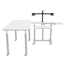 National Public Seating Dual LCD Monitor Mount for Sit+Stand Teacher's Desk - NPS-FAUDSH