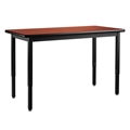 National Public Seating 24"x48" Heavy-Duty Adjustable Height Steel Table, HPL Top