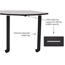 National Public Seating 36"x60" Innovator Table, Semi-Circle, Height Adjustable, Grey Nebula - ARCHIVED - NPS-IT-SC-GY-AH