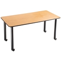 National Public Seating IT-RC-OK-AH 30"x60" Innovator Table, Rectangular, Height Adjustable, Banister Oak