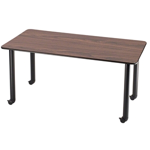 National Public Seating 30"x60" Innovator Table, Rectangular, Height Adjustable, Montana Walnut - ARCHIVED it-rc-wt-ah, innovator table, 30x60, 60x30, 30 x 60, 60 x 30, height adjustable table, table with casters
