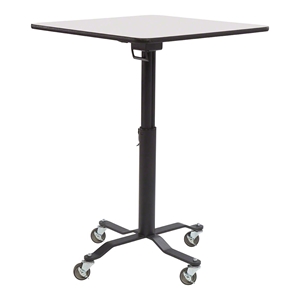 National Public Seating Premium Plus Café Table, 24" Square with Whiteboard Top, Particleboard Core height adjustable table, table with casters, 24in square, 24 square, 24 table, square table, height adjustable cafe table, PCT324PBTMWB