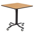 National Public Seating Premium Plus Café Table, 30" Square with HPL Top, Particleboard Core