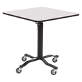 National Public Seating Premium Plus Café Table, 36" Square with Whiteboard Top, MDF Core