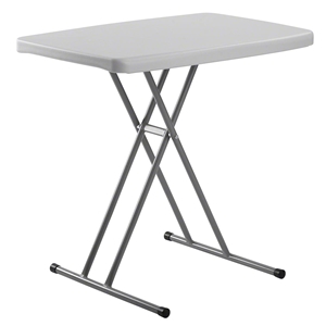 National Public Seating 20"x30" Commercialine Height-Adjustable Folding Table, Speckled Grey pt3000, rectangle, folding table, personal table