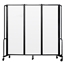 NPS Portable Room Divider, 3 Sections, Clear Acrylic