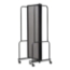 National Public Seating Portable Room Divider, 6' Wide, Grey Fabric - NPS-RDB6-3PT02