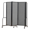 National Public Seating Portable Room Divider, 6' Wide, Grey Fabric room dividers, facade, temporary wall, moveable wall, portable wall, portable divider