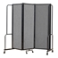 National Public Seating Portable Room Divider, 6' Wide, Grey Fabric - NPS-RDB6-3PT02