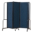 National Public Seating Portable Room Divider, 6' Wide, Blue Fabric - NPS-RDB6-3PT04