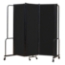National Public Seating Portable Room Divider, 6' Wide, Black Fabric - NPS-RDB6-3PT10
