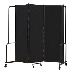 National Public Seating Portable Room Divider, 6 Wide, Black Fabric room dividers, facade, temporary wall, moveable wall, portable wall, portable divider