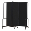 National Public Seating Portable Room Divider, 6' Wide, Black Fabric - NPS-RDB6-3PT10