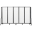 NPS Portable Room Divider, 5 Sections, Clear Acrylic