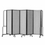 National Public Seating Portable Room Divider, 10' Wide, Grey Fabric - NPS-RDB6-5PT02