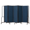 National Public Seating Portable Room Divider, 10' Wide, Blue Fabric