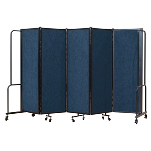National Public Seating Portable Room Divider, 10 Wide, Blue Fabric room dividers, facade, temporary wall, moveable wall, portable wall, portable divider