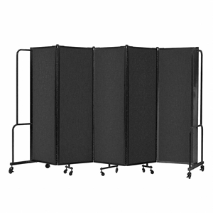 National Public Seating Portable Room Divider, 10 Wide, Black Fabric room dividers, facade, temporary wall, moveable wall, portable wall, portable divider