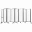 National Public Seating Portable Room Divider, 13.5' Wide, Clear Acrylic - NPS-RDB6-7CA
