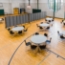 National Public Seating Portable Room Divider, 13.5' Wide, Grey Fabric - NPS-RDB6-7PT02