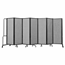 National Public Seating Portable Room Divider, 13.5' Wide, Grey Fabric - NPS-RDB6-7PT02
