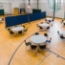 National Public Seating Portable Room Divider, 13.5' Wide, Blue Fabric - NPS-RDB6-7PT04