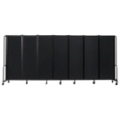 National Public Seating Portable Room Divider, 13.5' Wide, Black Fabric