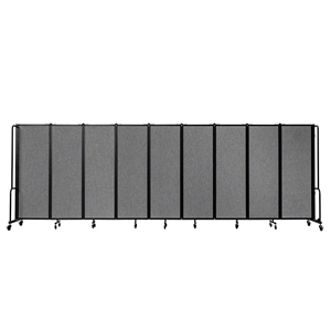 National Public Seating Portable Room Divider, 17.5 Wide, Grey Fabric room dividers, facade, temporary wall, moveable wall, portable wall, portable divider