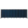 National Public Seating Portable Room Divider, 17.5' Wide, Blue Fabric
